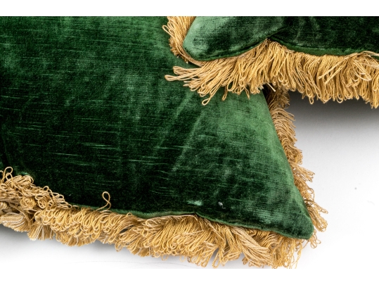 Pair Of Accent Pillows With Heraldic Motifs