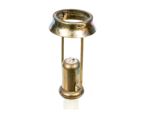 Pair Of Oak And Brass Barley Twist Candlesticks