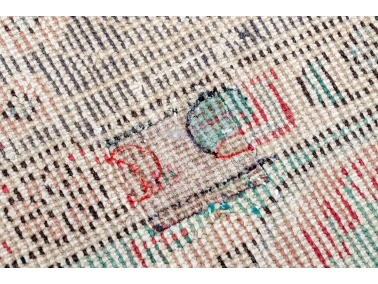 HAND KNOTTED WOOL PERSIAN OVER DYE CARPET, 9-7