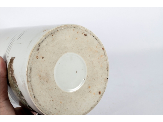 20th Century Chinese Porcelain Hat Stand With Landscape Scene