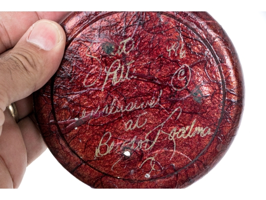 Collection Of Five Decoupage Glass Bottle Coasters