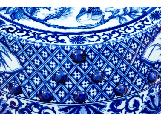 Decorative Chinese Blue And White Porcelain Garden Stool