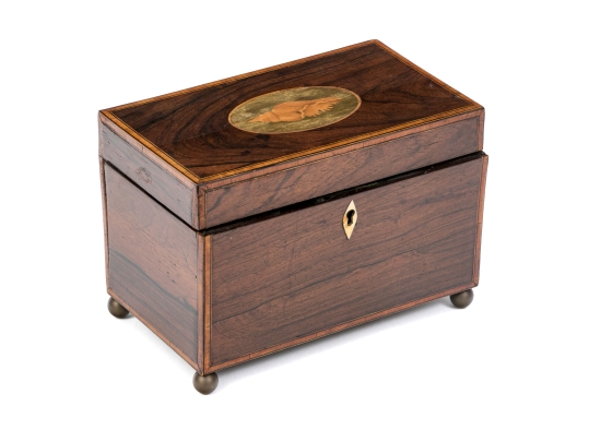 Antique Mahogany Teacaddy, For Restoration. 