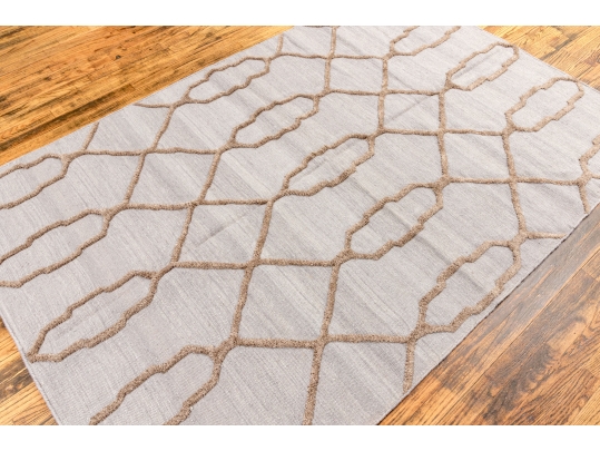 Hand Woven Wool 'Adler' Carpet, 7'-8 1/2