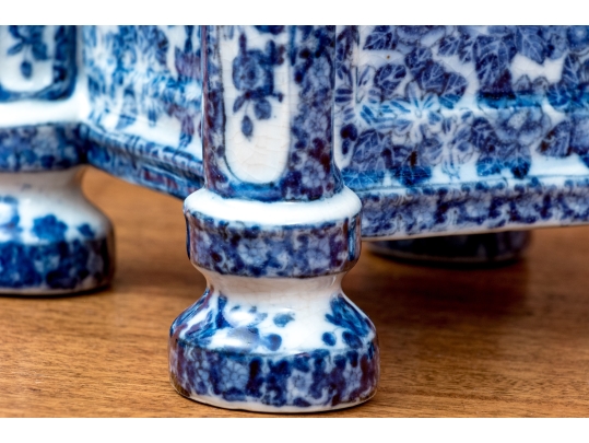 Decorative Blue And White Cachepot