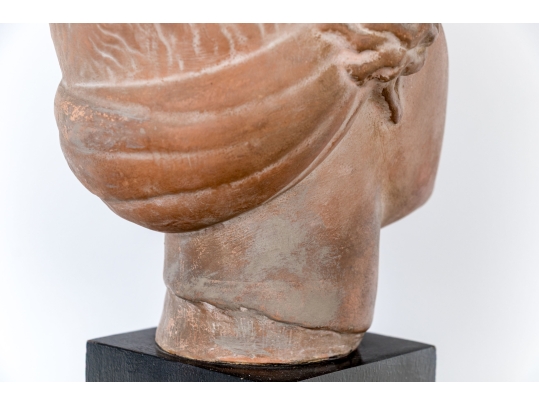 Neoclassical Terracotta Head On Stand