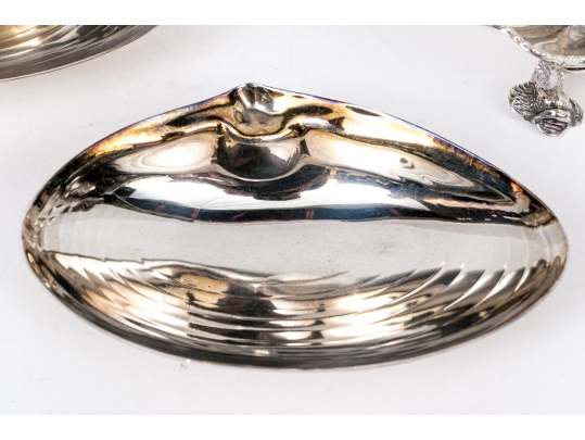 Collection Of Four Shell Form Silverplate Table Wares