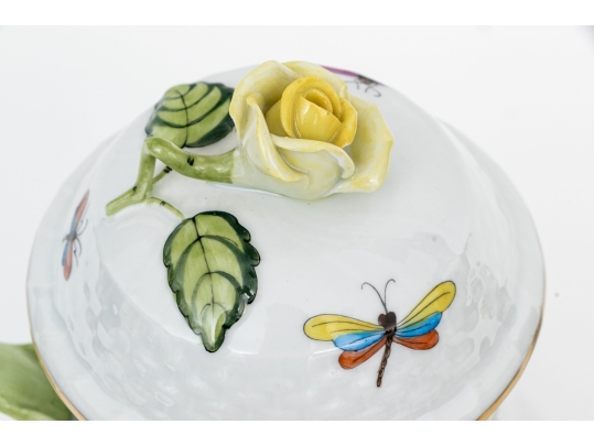 Herend Hand-Painted Rothschild Bird Pattern Lidded Coffee Pot, Rothschild Bird (RO) Pattern