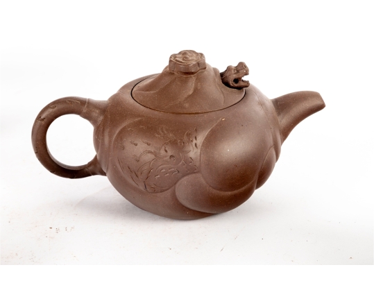 Collection Of Five Traditional Chinese Yixing Zisha Clay Teapots