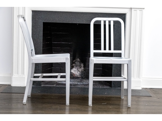 Pair Of Aluminum Side Chairs