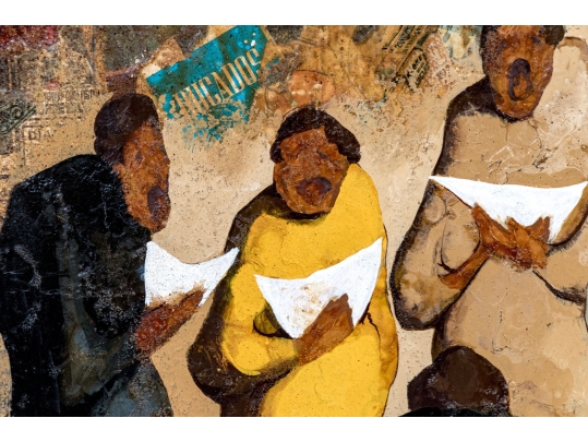 Mixed Media On Board Of A Choir In The Manner Of Andres Escartin (Spanish, B. 1938)