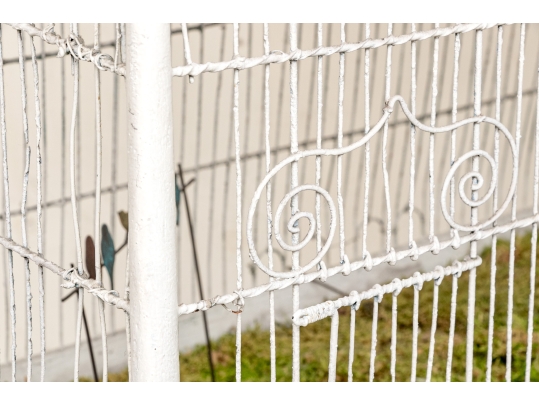Massive Vintage Iron Birdcage On Stand