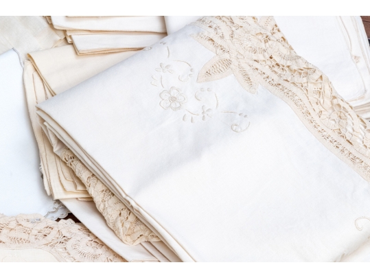 Quality Collection Of Linen Table Settings And A Tablecloth
