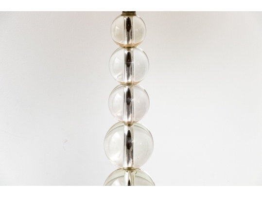 Pair Of Chic Glass Stacked Bubble Table Lamps