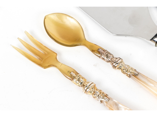 Designer Collection Of Shell Handled Serving Utensils
