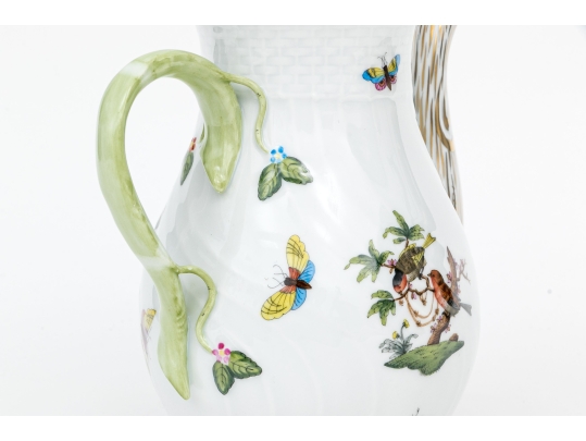 Herend Hand-Painted Rothschild Bird Pattern Lidded Coffee Pot, Rothschild Bird (RO) Pattern