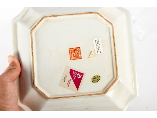 Group Of Three Decorative Enamel Porcelain Plates