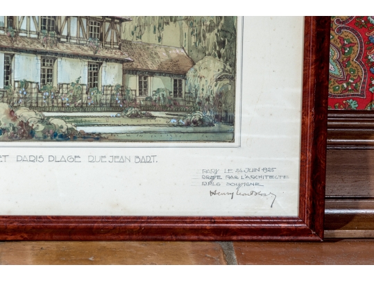 Two Signed French Architectural Artworks