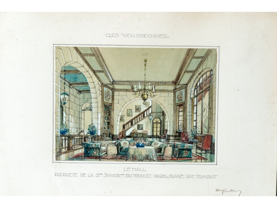 Two Signed French Architectural Artworks