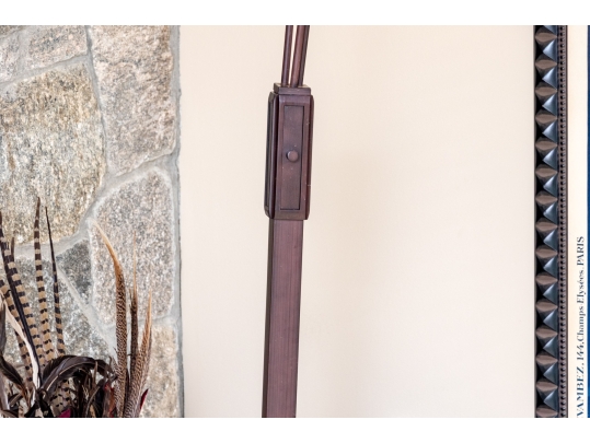 Vintage Arc Floor Lamp With Three Lights And Three Shades