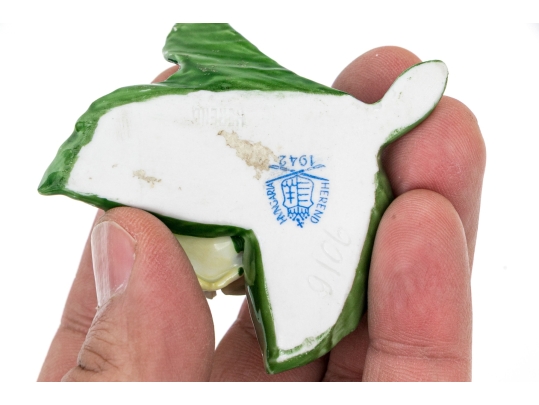 Group Of Three Herend Hungary Hand-Painted Porcelain Miniatures