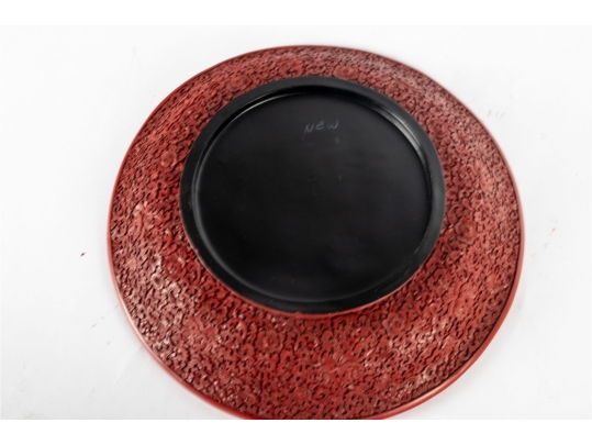 Chinese Cinnabar Lacquer Plate