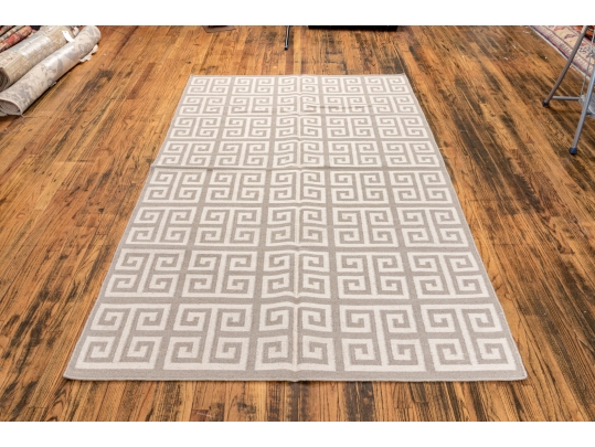 Hand Woven Wool 'Urban Bungalow' Carpet, 8' X 5', New