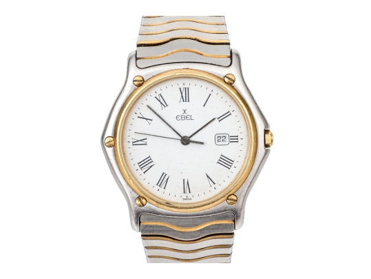 Ebel Stainless Steel Vintage 34mm Sport Classic Quartz Watch