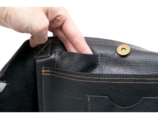 Wasem, Made By Miriam DeMuth Brown Leather Hobo Bag
