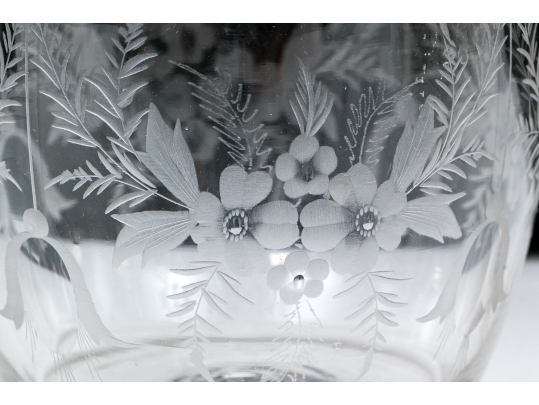 Antique Cut Glass And Silverplate Biscuit Jar