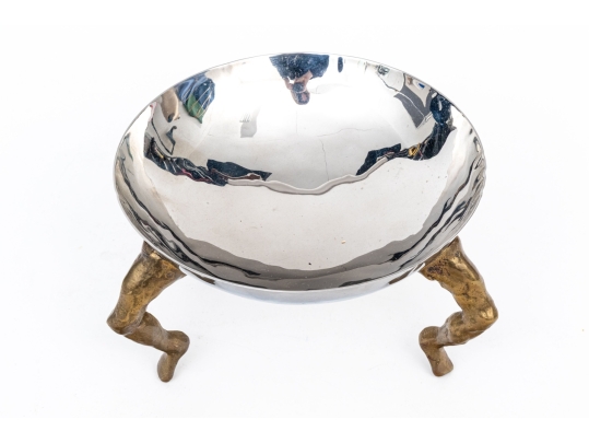 Michael Aram Stainless Bowl On Human Form Legs