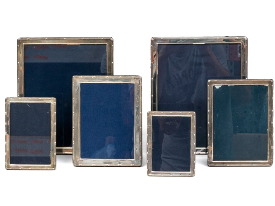 Fantastic Set Of Six Sterling Silver Mounted Picture Frames