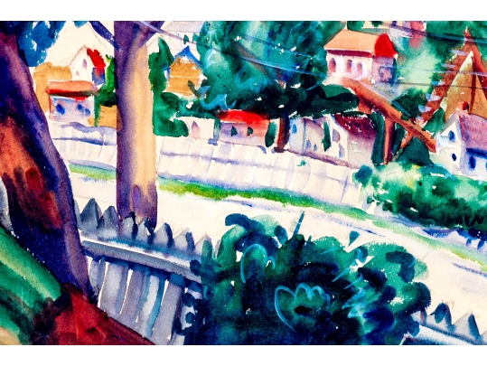 Signed A. Moolaritvich Watercolor On Paper, 1934