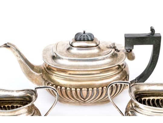 Antique English Georgian Style Sterling Silver Tea Service 35.56 Gross Ozt.