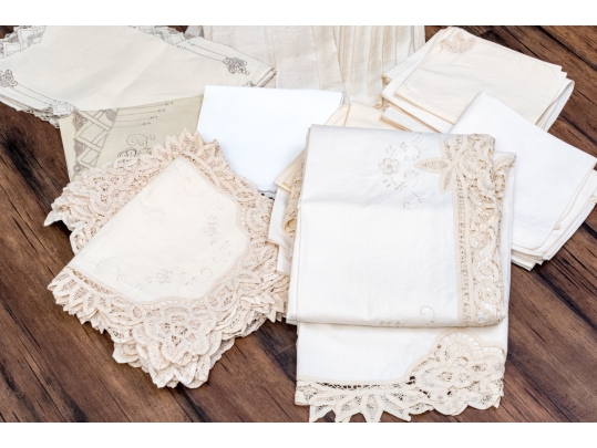 Quality Collection Of Linen Table Settings And A Tablecloth