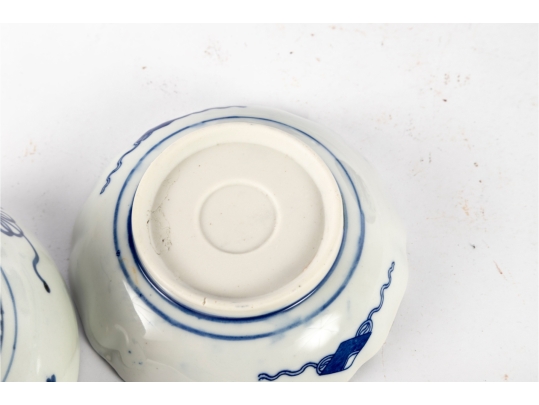 Group Of Four Blue And White Porcelain Plates