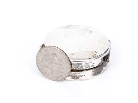 Tiffany & Co. Tiny Sterling Silver Pill Box    .540 Troy Ozs, 
