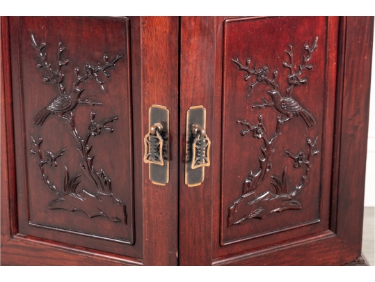 Chinese Carved Hexagonal Cabinet