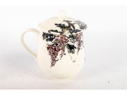 Grouping Of Three Chinese Porcelain Lidded Tea Mugs