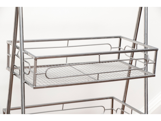 Free Standing Metal Three Tier Basket 