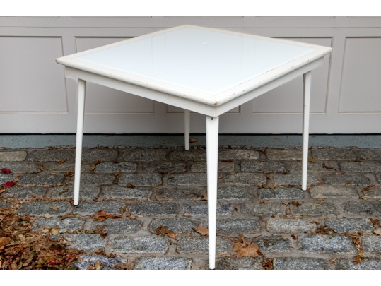 Pair Of Glass Top Folding Card Tables