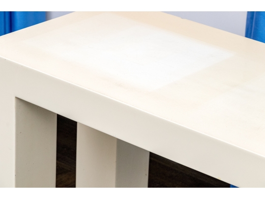 Johnathan Adler White Lacquered Console Table