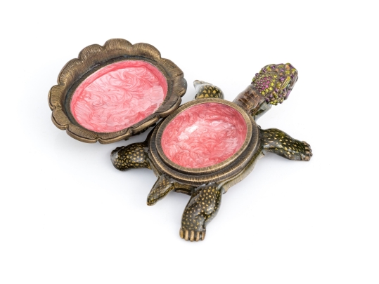 Jay Strongwater Small Turtle Form Box 