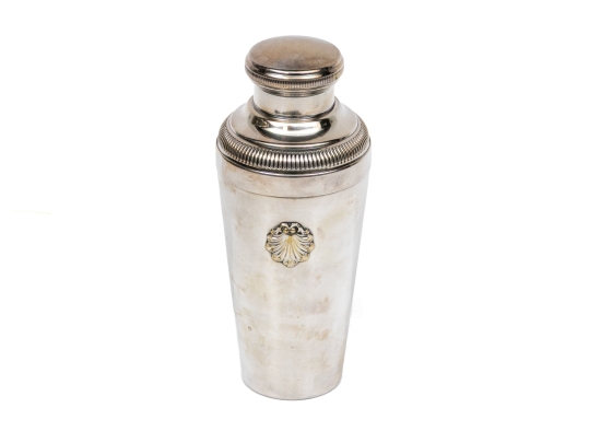 French Silver Plated Cocktail Shaker With Lid