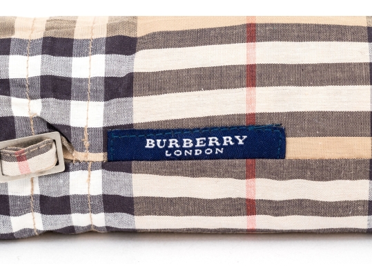 Burberry Nova Check Two Piece Vinyl And Canvas Tote Bag With Umbrella