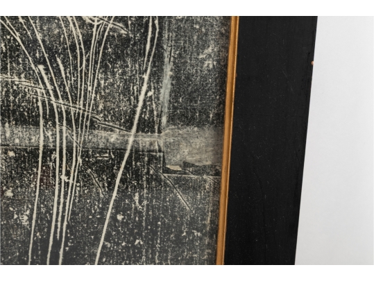 Framed Chinese Stone Rubbing Of Master Zhang Daoling 