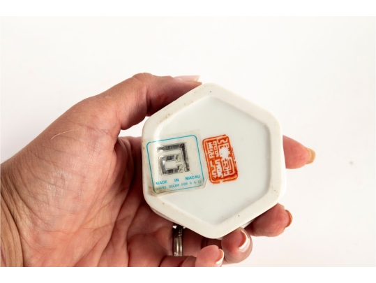 Pair Of Chinese Porcelain Lidded Boxes