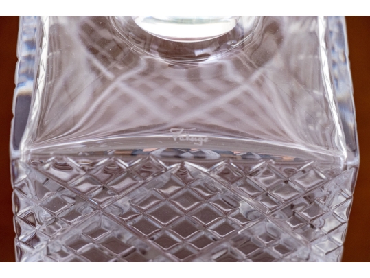 Faberge Cut Crystal Decanter With Stopper