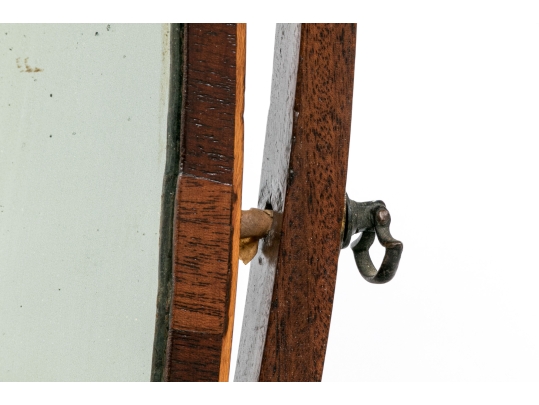 George III Mahogany Shaving Mirror, Ca 1790 - 1810