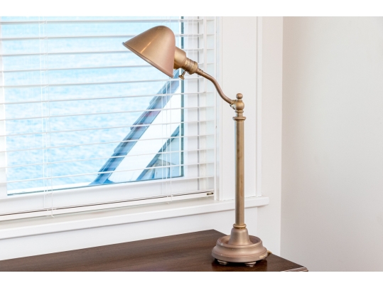 Ralph Lauren Adjustable Hinged Brass Table Lamp